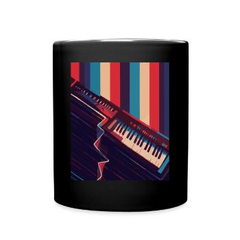 Keytar Keyboard Gift - Full Colour Mug - black - Front