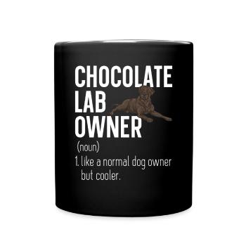 Chocolate Brown Labrador Retriever Dog - Full Colour Mug - black - Front