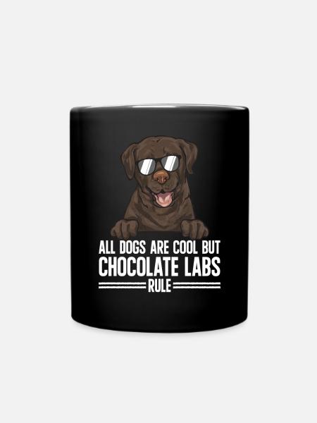 Chien Labrador Retriever brun chocolat - Mug uni - noir