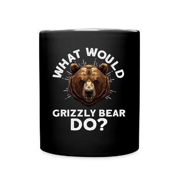 Grizzly Ours brun Ours brun - Mug uni - noir - Devant