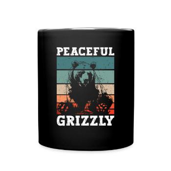 Grizzly Ours brun Ours brun - Mug uni - noir - Devant