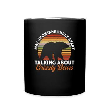 Grizzly Ours brun Ours brun - Mug uni - noir - Devant