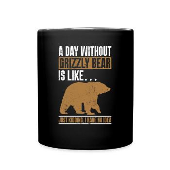 Grizzly Ours brun Ours brun - Mug uni - noir - Devant