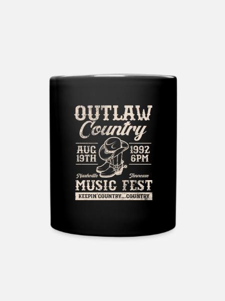 Country - Tasse einfarbig - Schwarz