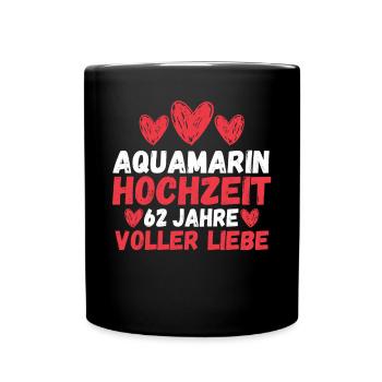 Mariage Aquarium Mariage 62 ans mariage - Mug uni - noir - Devant