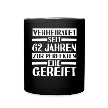 Ehe Aquarium Hochzeit 62 Jahre Verheiratet Hochzei - Tasse einfarbig - Schwarz - Vorne