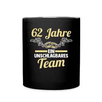 Ehe Aquarium Hochzeit 62 Jahre Verheiratet Hochzei - Tasse einfarbig - Schwarz - Vorne