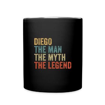 Diego the man the myth - Tasse einfarbig - Schwarz - Vorne