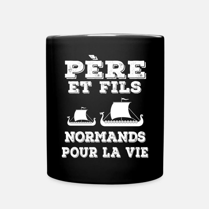 Vater-Sohn-Team Normandie - Tasse einfarbig - Schwarz