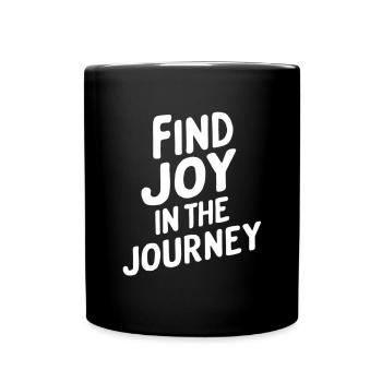 Find joy on your way - Full Colour Mug - black - Front