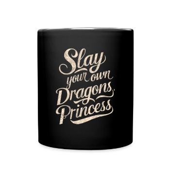 Tuez vos propres Dragons princesse Motif - Mug uni - noir - Devant