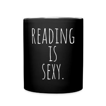 Reading Is Sexy Bookworm Bookworm Reading Books - Full Colour Mug - black - Front
