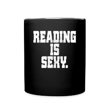 Reading Is Sexy Bookworm Bookworm Reading Books - Full Colour Mug - black - Front