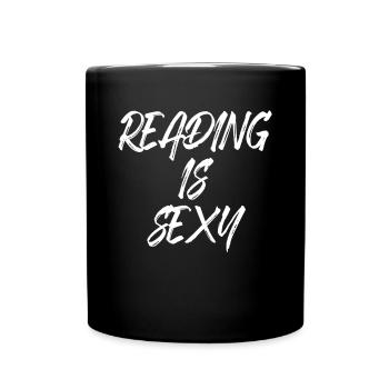 Reading Is Sexy Bookworm Bookworm Reading Books - Full Colour Mug - black - Front