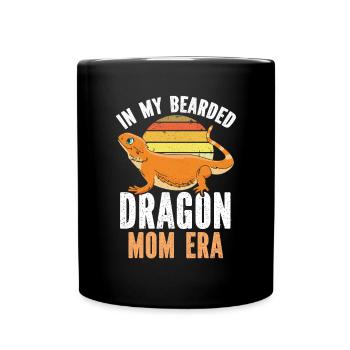 Bärde Drachenliebhaber Pogona Reptile Eidechse - Tasse einfarbig - Schwarz - Vorne