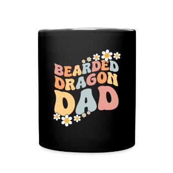 Bärde Drachenliebhaber Pogona Reptile Eidechse - Tasse einfarbig - Schwarz - Vorne
