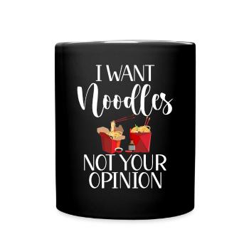 Noodle Lover Gifts - Tasse einfarbig - Schwarz - Vorne