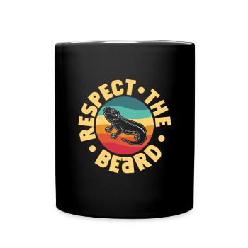 Bärde Drachenliebhaber Pogona Reptile Eidechse - Tasse einfarbig - Schwarz - Vorne