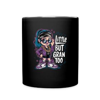 Cooles Mädchen mit blauen Haaren und Sonnenbrille - Tasse einfarbig - Schwarz - Vorne