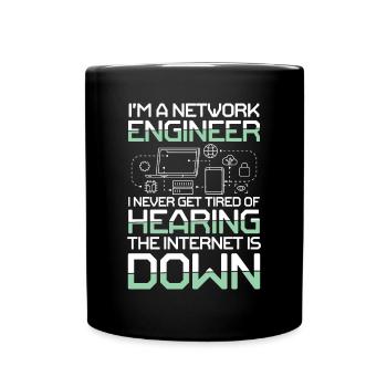 I'm A Network Engineer - Tasse einfarbig - Schwarz - Vorne