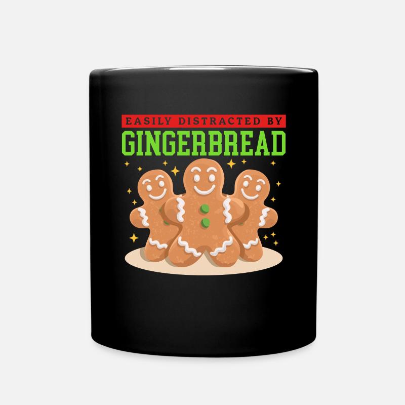 Gingerbread Man Gingerbread Gingerbread Men Gift - Full Colour Mug - black