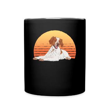 Chiens bretons Breton Pointer cadeau - Mug uni - noir - Devant