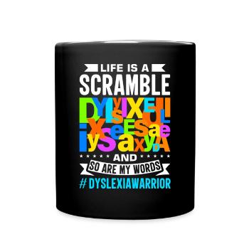 Dyslexie Legasthenie Legastheniker - Tasse einfarbig - Schwarz - Vorne