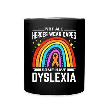Dyslexie Legasthenie Legastheniker - Tasse einfarbig - Schwarz - Vorne