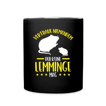 Lemming Don't Trust Vole Lemming - Full Colour Mug - black - Front