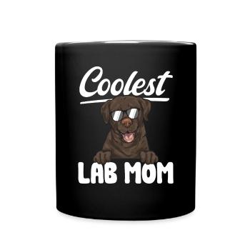 Chocolate Brown Labrador Retriever Dog - Full Colour Mug - black - Front