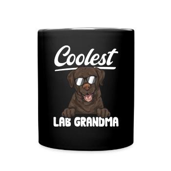 Chocolate Brown Labrador Retriever Dog - Full Colour Mug - black - Front
