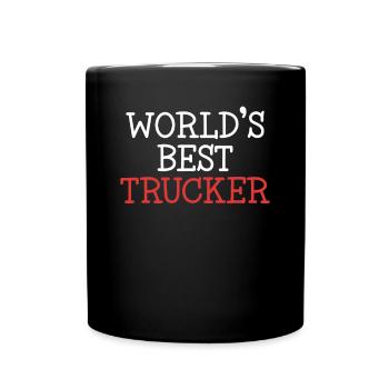 World's Best Trucker Trucker Legends Truckie - Full Colour Mug - black - Front
