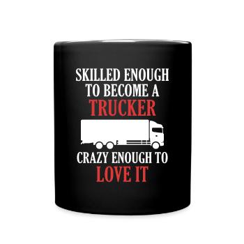 Assez habile pour devenir un camionneur Trucker Truck - Mug uni - noir - Devant