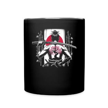 Samurai Ronin Sword Fighting Warrior Gift - Full Colour Mug - black - Front
