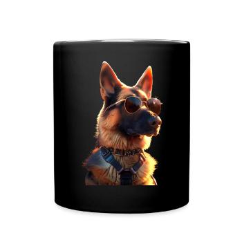 German Shepherd Dog Love German Shepherd Dog Dogs - Full Colour Mug - black - Front