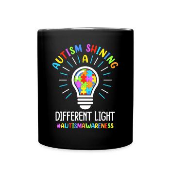 Autismus Autist Autistisch - Tasse einfarbig - Schwarz - Vorne