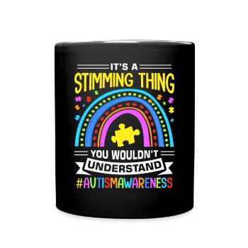 Autismus Autist Autistisch - Tasse einfarbig - Schwarz - Vorne