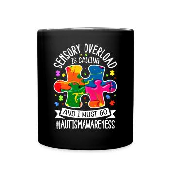 Autismus Autist Autistisch - Tasse einfarbig - Schwarz - Vorne