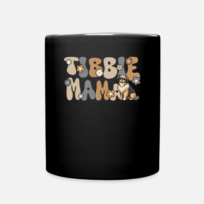 Tibet Spaniel Groovy Tibbie Mama - Tasse einfarbig - Schwarz