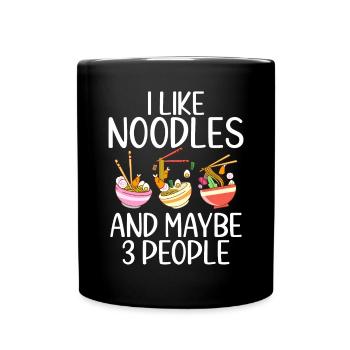 Noodle Lover Gifts - Tasse einfarbig - Schwarz - Vorne