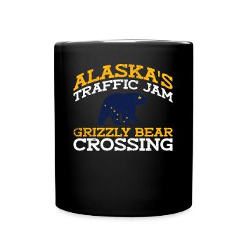 Grizzly Bear Alaska Brown Bear Bear - Full Colour Mug - black - Front