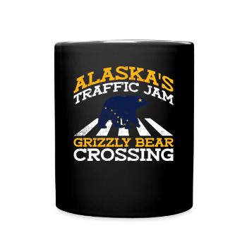 Grizzly Bear Alaska Brown Bear Bear - Full Colour Mug - black - Front