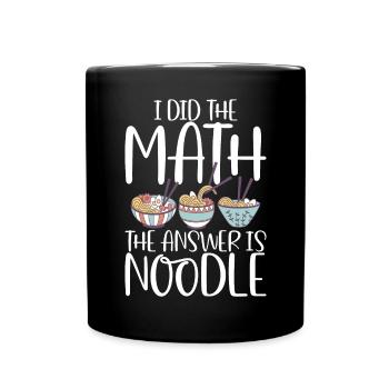Noodle Lover Gifts - Tasse einfarbig - Schwarz - Vorne