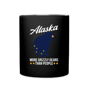 Grizzly Bear Alaska Brown Bear Bear - Full Colour Mug - black - Front