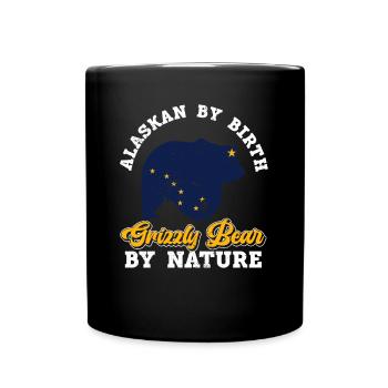 Grizzlybär Alaska Braunbär Bär - Tasse einfarbig - Schwarz - Vorne