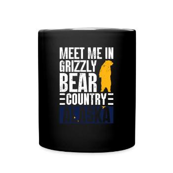 Grizzly Bear Alaska Brown Bear - Full Colour Mug - black - Front