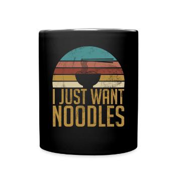 Noodle Lover Gifts - Tasse einfarbig - Schwarz - Vorne