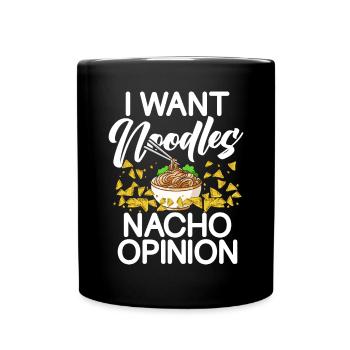 Noodle Lover Gifts - Tasse einfarbig - Schwarz - Vorne
