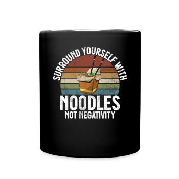 Noodle Lover Gifts - Tasse einfarbig - Schwarz - Vorne