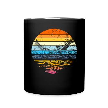 Titanic Retro Sonnenuntergang Titanic 1912 Unterga - Tasse einfarbig - Schwarz - Vorne